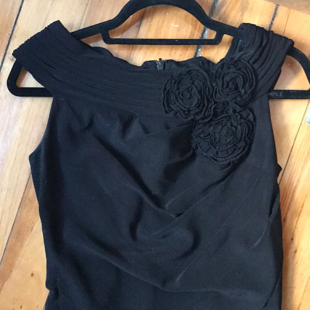 Adriana Papell black knee length work dress